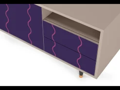 Best Mueble de TV - 125х56х41 cm - T7 - Grape Maccaroni, Latte Bege