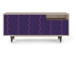 Best Mueble de TV - 125х56х41 cm - T7 - Grape Maccaroni, Latte Bege