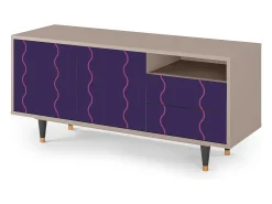 Best Mueble de TV - 125х56х41 cm - T7 - Grape Maccaroni, Latte Bege