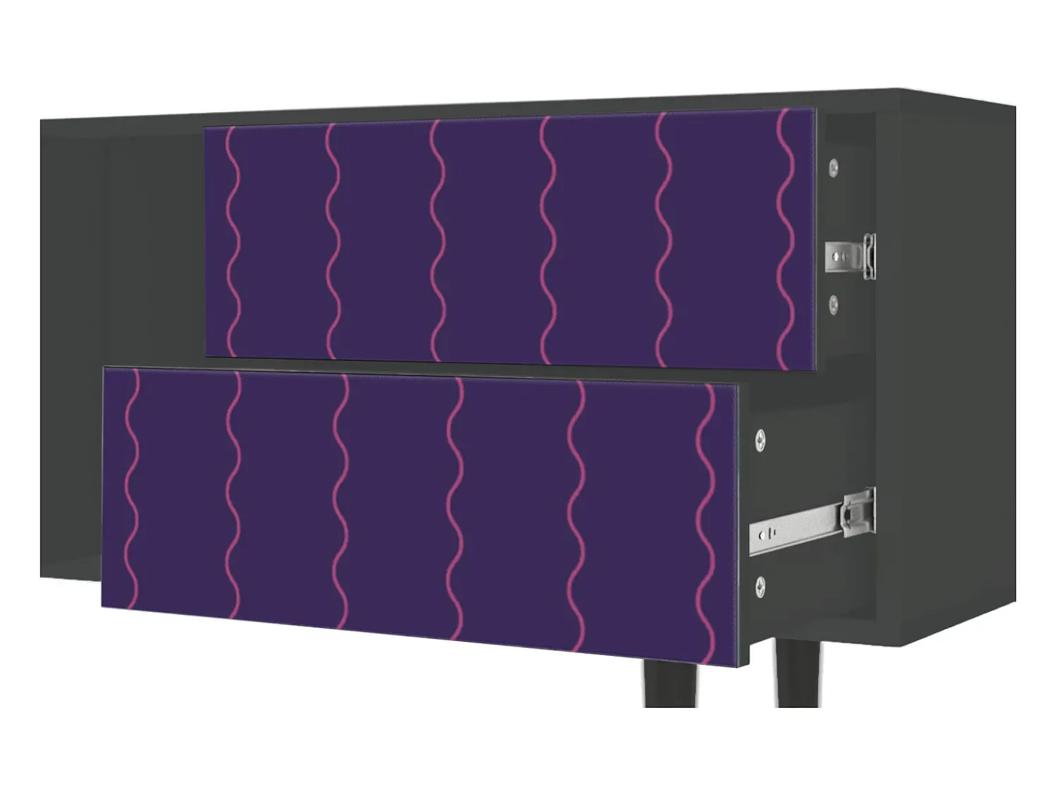 Mueble de TV - 170х69х48 cm - T1 - Grape Maccaroni, Antracite^ Móvel De Tv