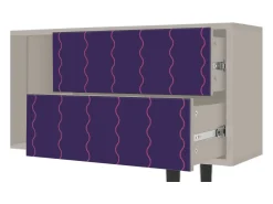 Móvel De Tv| Mueble de TV - 170х69х48 cm - T1 - Grape Maccaroni, Areia Bege