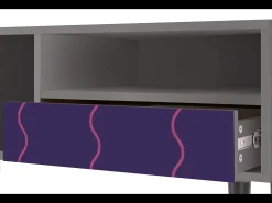 Móvel De Tv| Mueble de TV - 115х59х48 cm - T3 - Grape Maccaroni, Cinza Cinzento