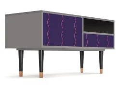 Móvel De Tv| Mueble de TV - 115х59х48 cm - T3 - Grape Maccaroni, Cinza Cinzento