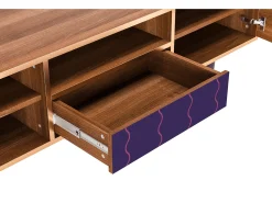 Móvel De Tv| Mueble de TV - 170х59х41 cm - T6 - Grape Maccaroni, Nogueira Castanho