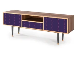 Móvel De Tv| Mueble de TV - 170х59х41 cm - T6 - Grape Maccaroni, Nogueira Castanho