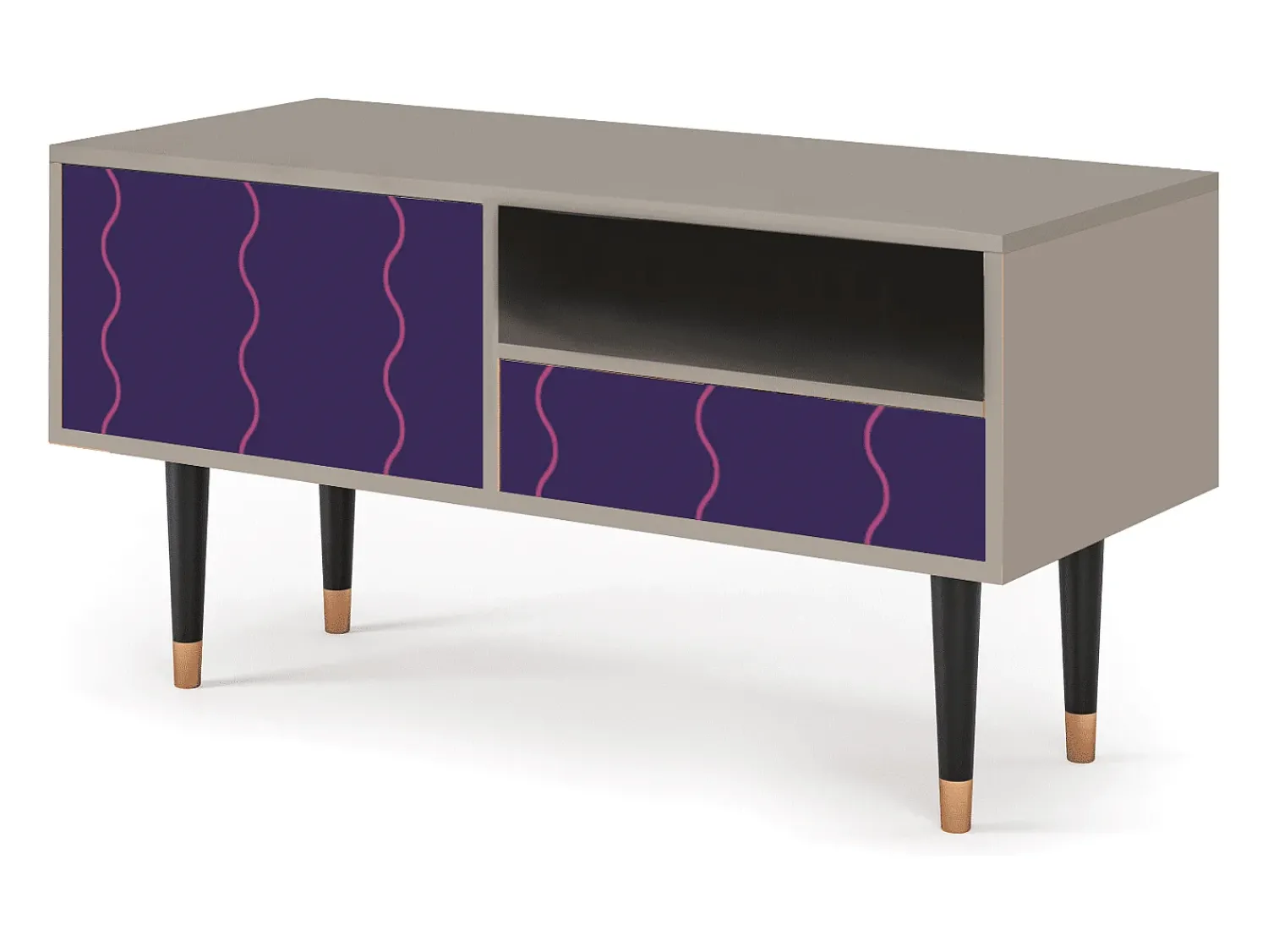 Mueble de TV - 115х59х48 cm - T3 - Grape Maccaroni, Areia^ Móvel De Tv