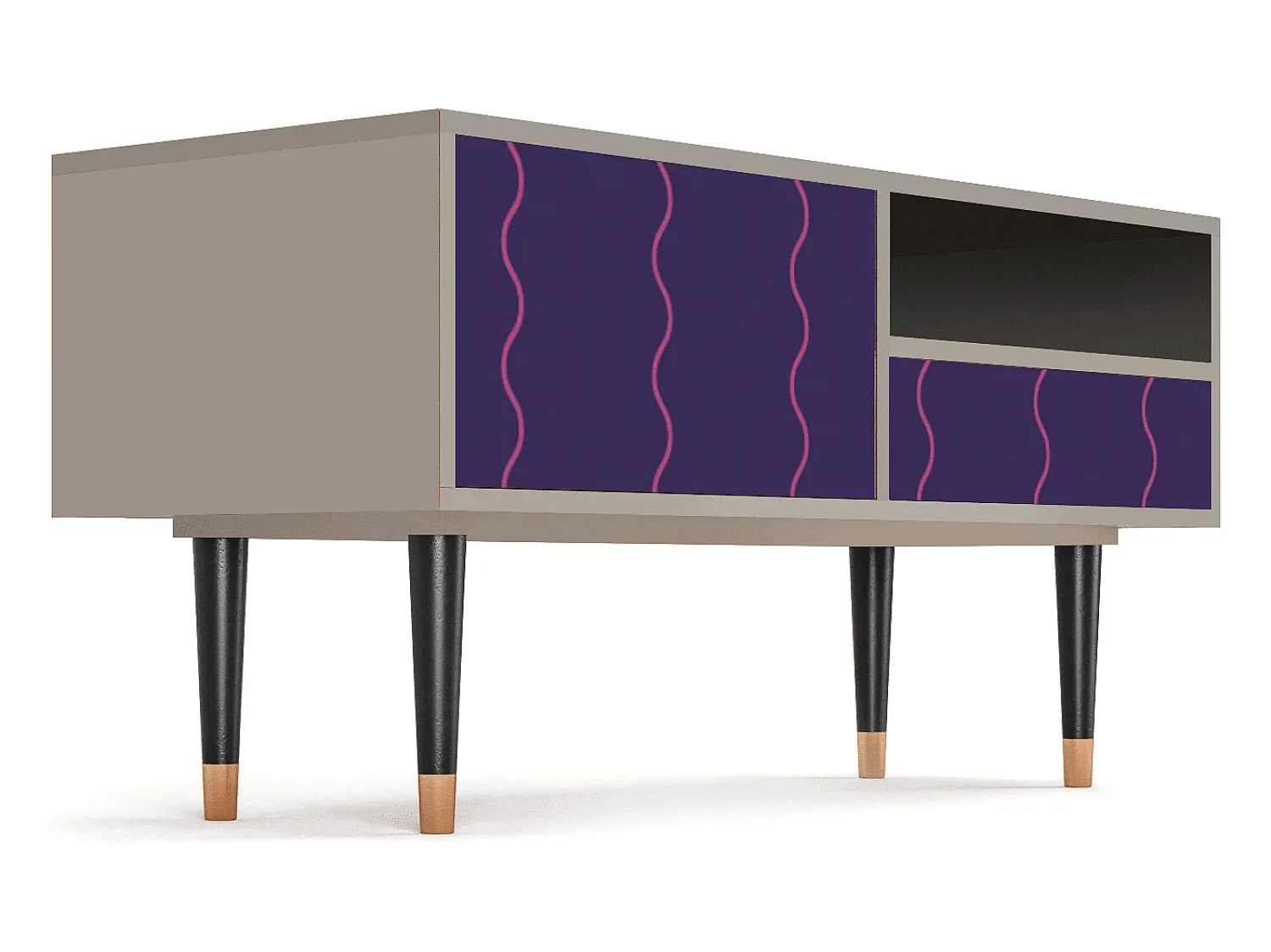 Mueble de TV - 115х59х48 cm - T3 - Grape Maccaroni, Areia^ Móvel De Tv