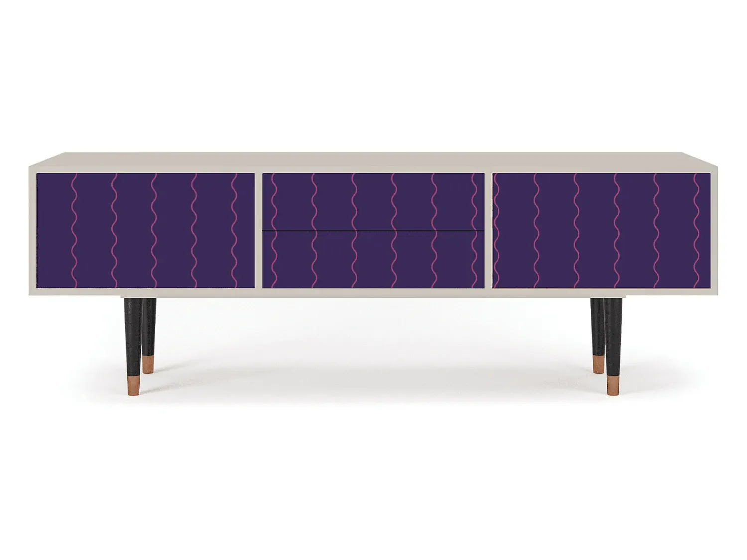 Móvel De Tv* Mueble de TV - 170х59х48 cm - T4 - Grape Maccaroni, Areia Bege