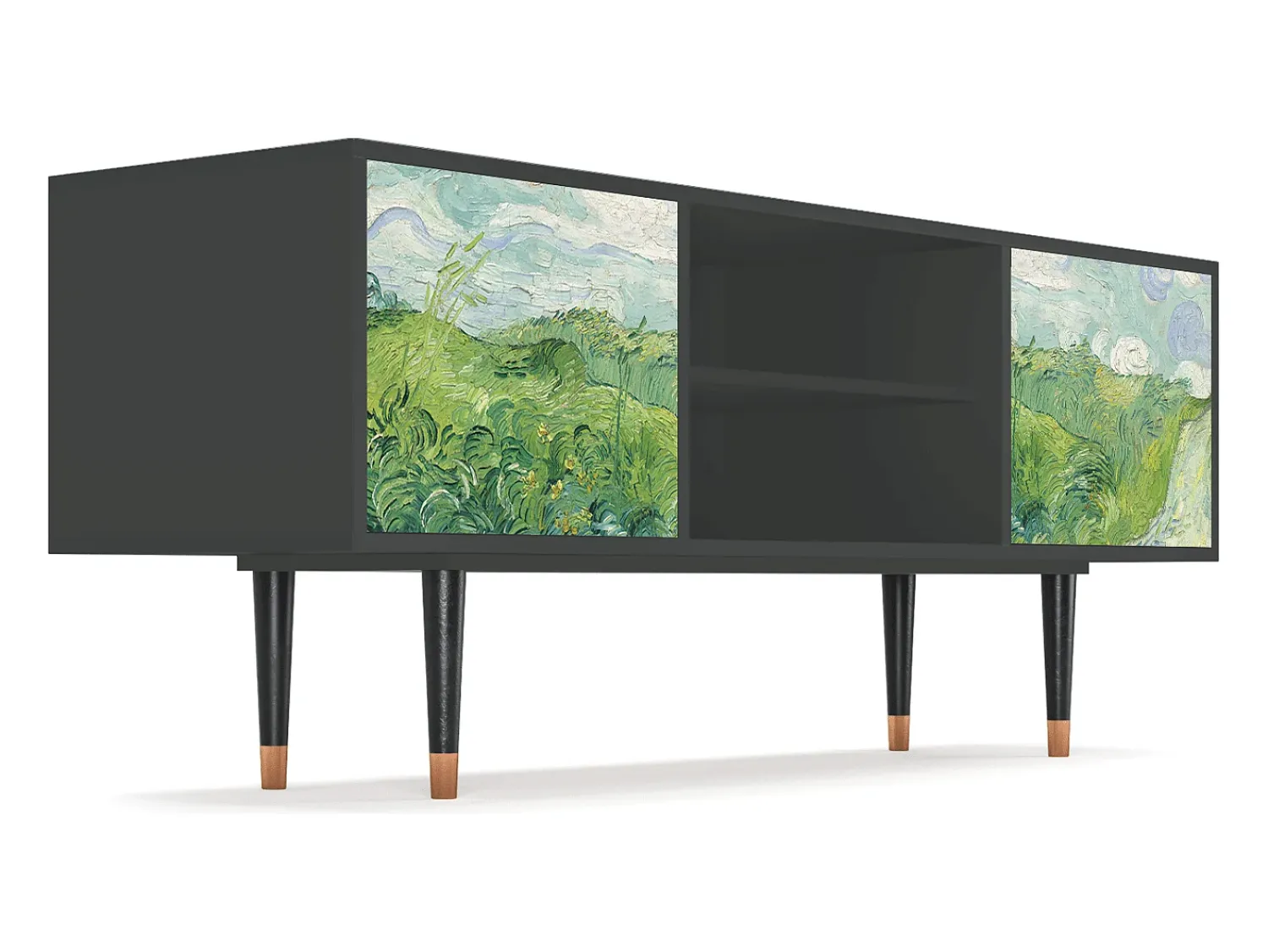 Mueble de TV - 170х69х48 cm - T2 - Green Wheat Fields, Antracite^ Móvel De Tv