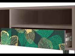 Móvel De Tv| Mueble de TV - 115х59х48 cm - T3 - Green Flower, Latte Bege