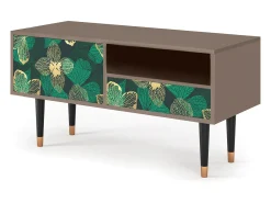 Móvel De Tv| Mueble de TV - 115х59х48 cm - T3 - Green Flower, Latte Bege