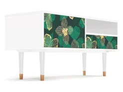 Móvel De Tv| Mueble de TV - 115х59х48 cm - T3 - Green Flower, Branco Bege
