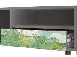 Clearance Mueble de TV - 115х59х48 cm - T3 - Green Wheat Fields, Cinza Cinzento