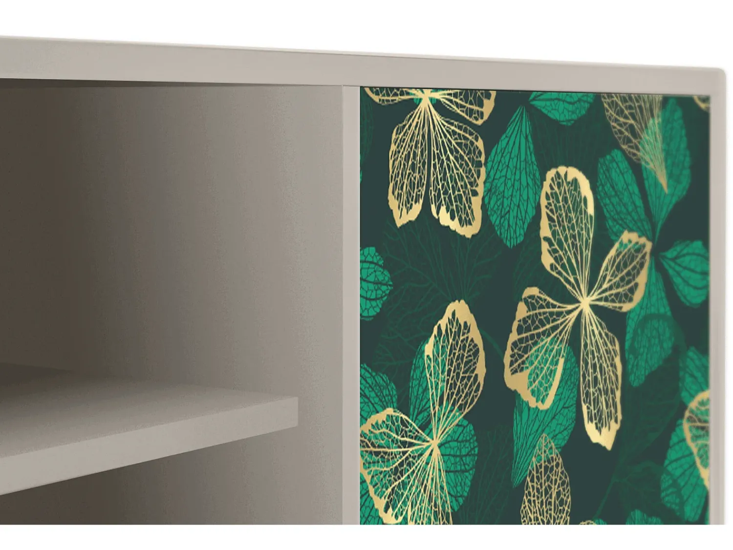 Móvel De Tv| Mueble de TV - 170х69х48 cm - T2 - Green Flower, Areia Bege