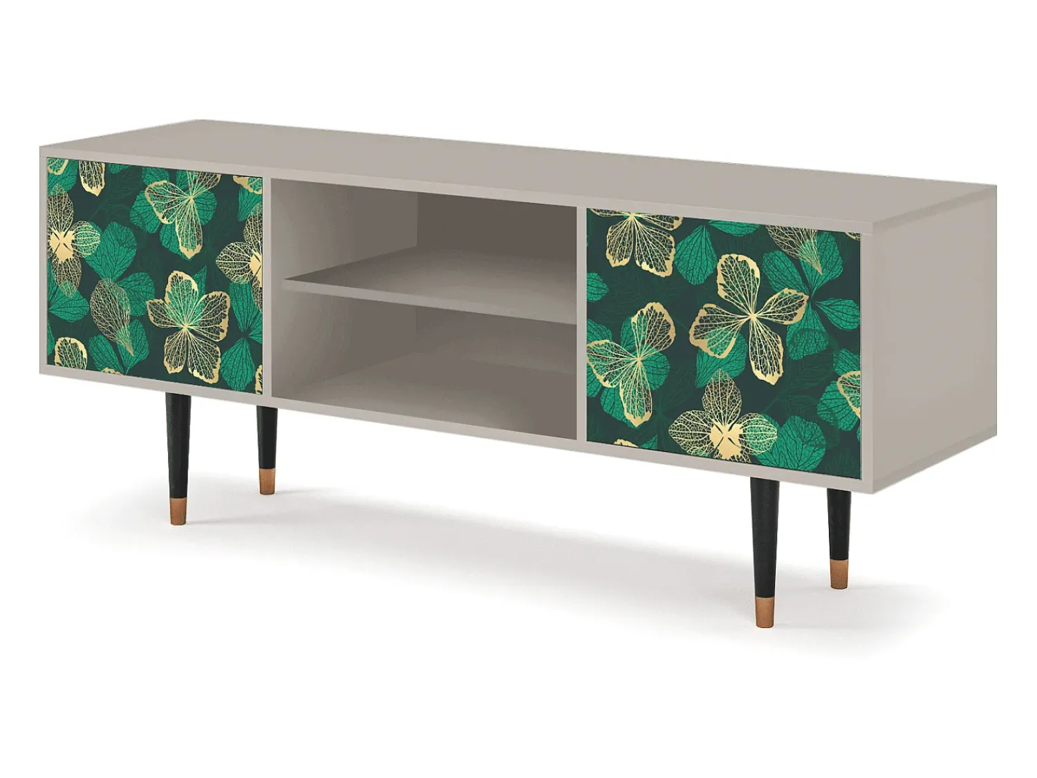 Móvel De Tv| Mueble de TV - 170х69х48 cm - T2 - Green Flower, Areia Bege