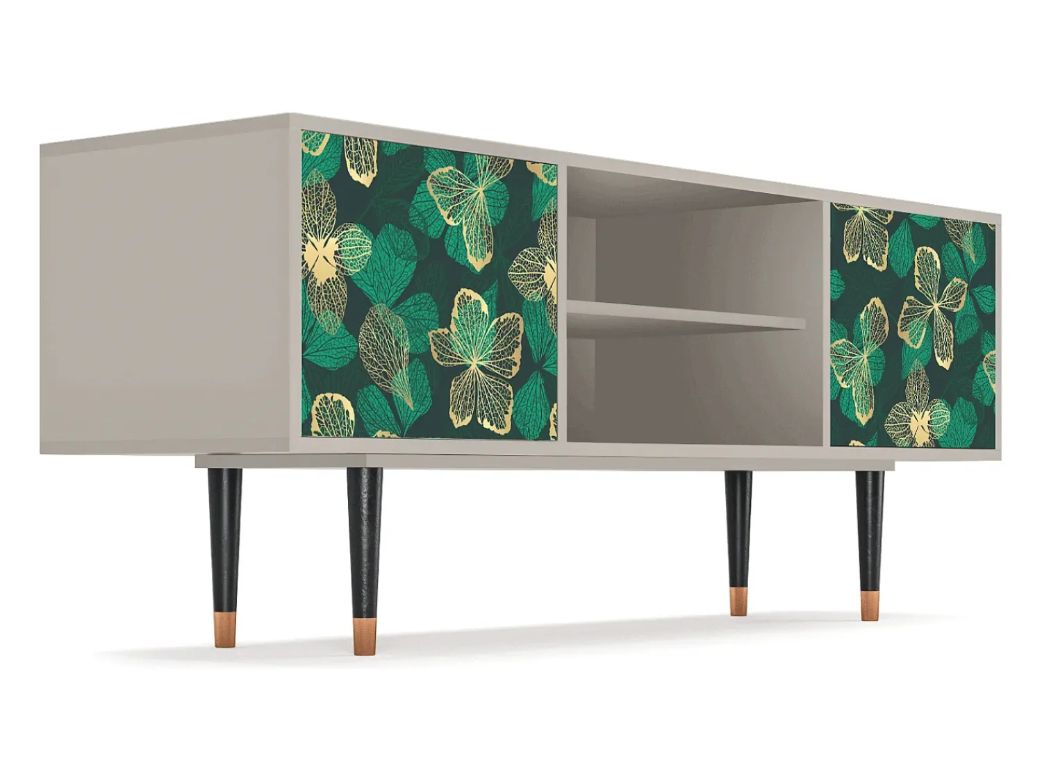 Móvel De Tv| Mueble de TV - 170х69х48 cm - T2 - Green Flower, Areia Bege