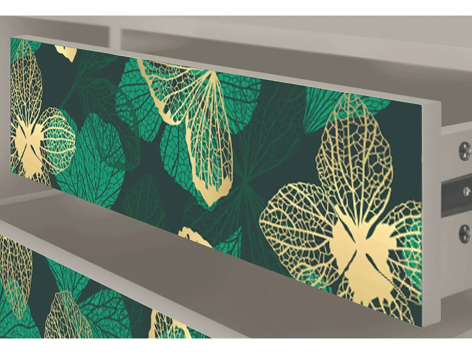 Online Mueble de TV - 170х59х48 cm - T4 - Green Flower, Areia Bege