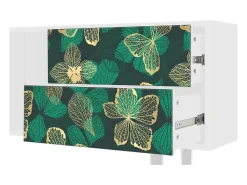 Móvel De Tv* Mueble de TV - 170х69х48 cm - T1 - Green Flower, Branco Bege