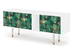 Móvel De Tv* Mueble de TV - 170х69х48 cm - T1 - Green Flower, Branco Bege