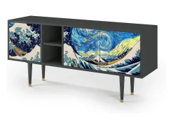 Mueble de TV - 150х69х41 cm - T5 - Great Wave, Antracite^ Móvel De Tv