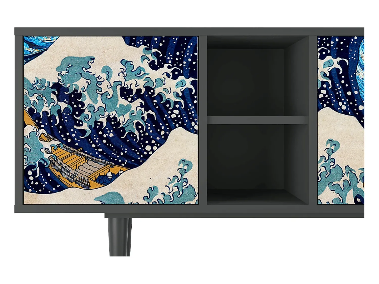 Mueble de TV - 150х69х41 cm - T5 - Great Wave, Antracite^ Móvel De Tv