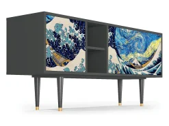 Mueble de TV - 150х69х41 cm - T5 - Great Wave, Antracite^ Móvel De Tv