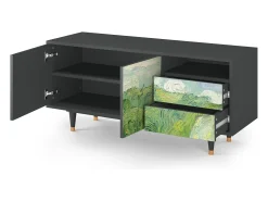 Mueble de TV - 125х56х41 cm - T7 - Green Wheat Fields, Antracite^ Móvel De Tv