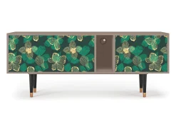 Móvel De Tv| Mueble de TV - 170х69х48 cm - T1 - Green Flower, Latte Bege