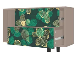 Móvel De Tv| Mueble de TV - 170х69х48 cm - T1 - Green Flower, Latte Bege