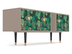 Móvel De Tv| Mueble de TV - 170х69х48 cm - T1 - Green Flower, Latte Bege