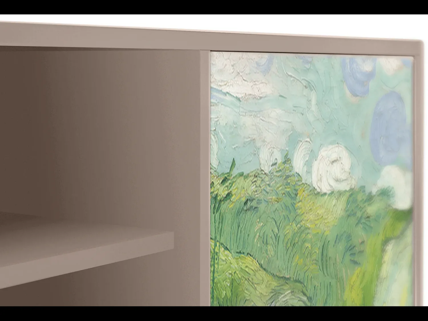 Móvel De Tv| Mueble de TV - 170х69х48 cm - T2 - Green Wheat Fields, Latte Bege