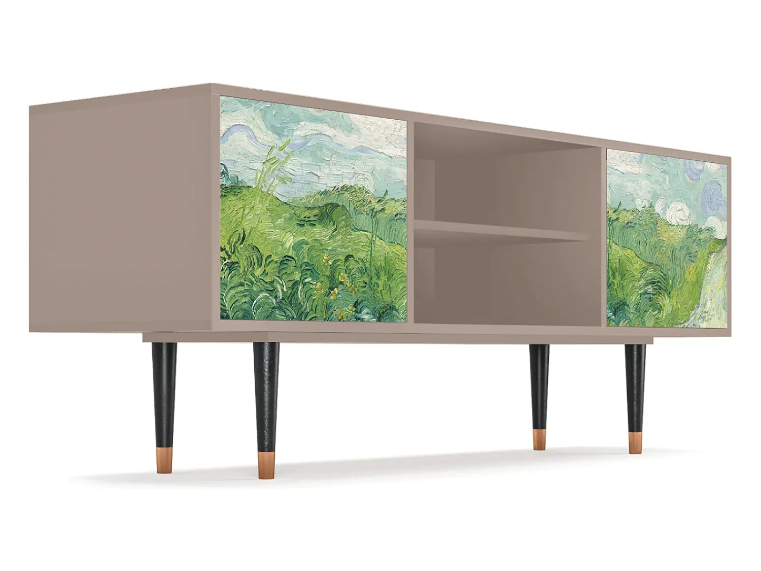 Móvel De Tv| Mueble de TV - 170х69х48 cm - T2 - Green Wheat Fields, Latte Bege