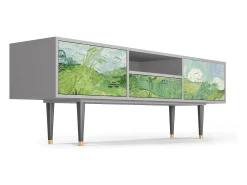 Mueble de TV - 170х59х41 cm - T6 - Green Wheat Fields, Cinza^ Móvel De Tv