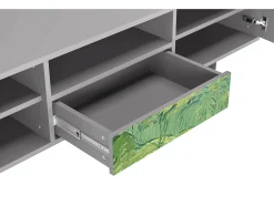 Mueble de TV - 170х59х41 cm - T6 - Green Wheat Fields, Cinza^ Móvel De Tv