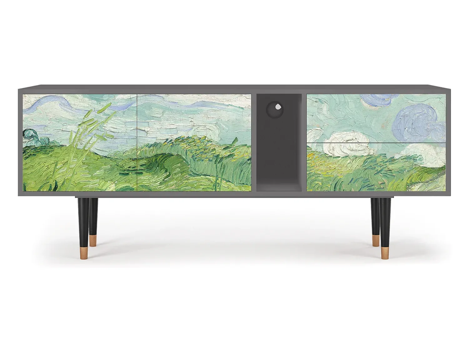 Mueble de TV - 170х69х48 cm - T1 - Green Wheat Fields, Cinza^ Móvel De Tv