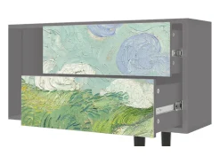 Mueble de TV - 170х69х48 cm - T1 - Green Wheat Fields, Cinza^ Móvel De Tv