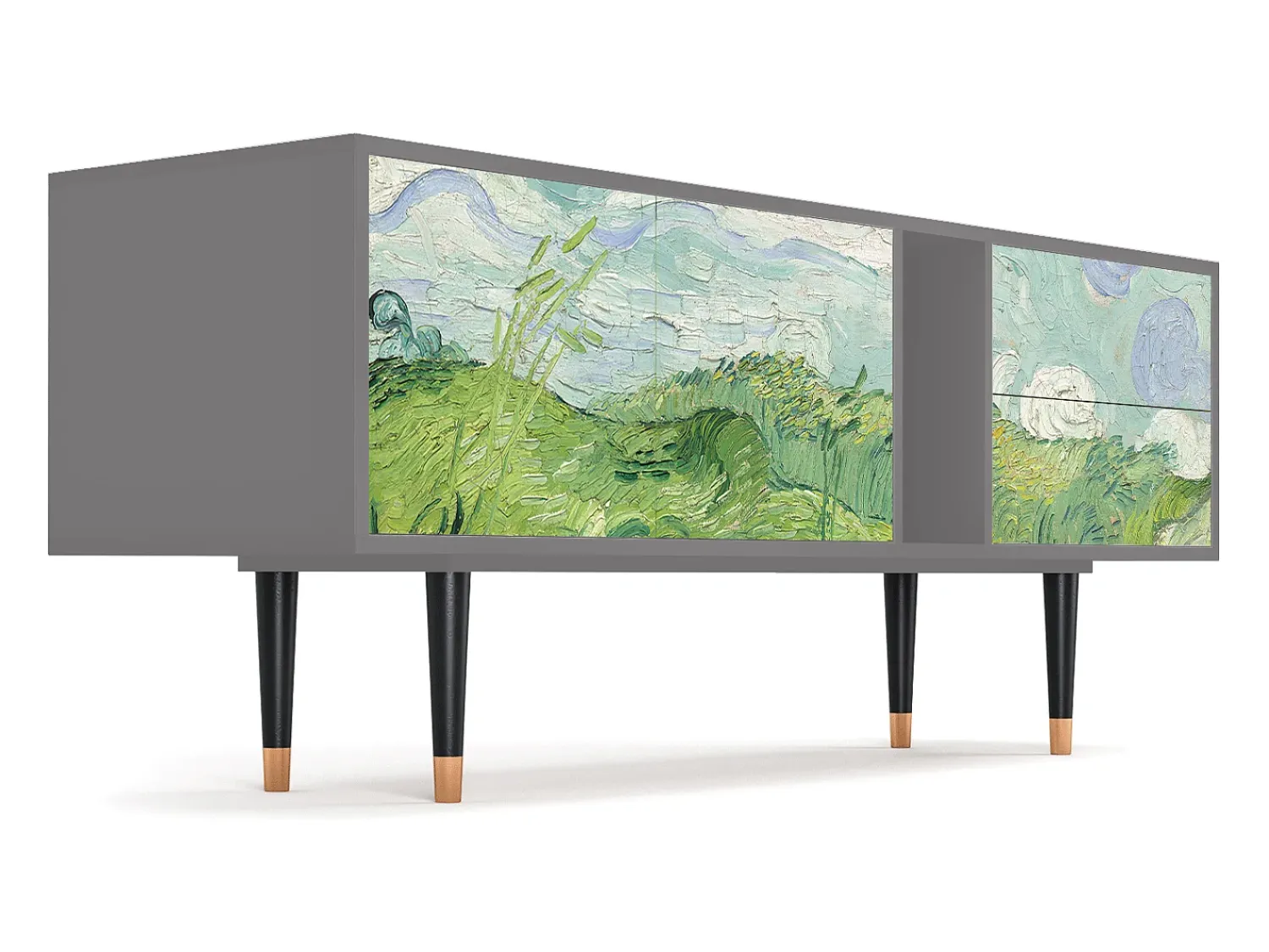 Mueble de TV - 170х69х48 cm - T1 - Green Wheat Fields, Cinza^ Móvel De Tv