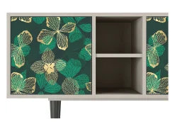 Móvel De Tv* Mueble de TV - 150х69х41 cm - T5 - Green Flower, Areia Bege