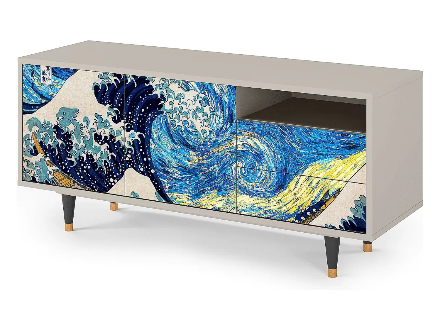 Mueble de TV - 125х56х41 cm - T7 - Great Wave, Areia^ Móvel De Tv