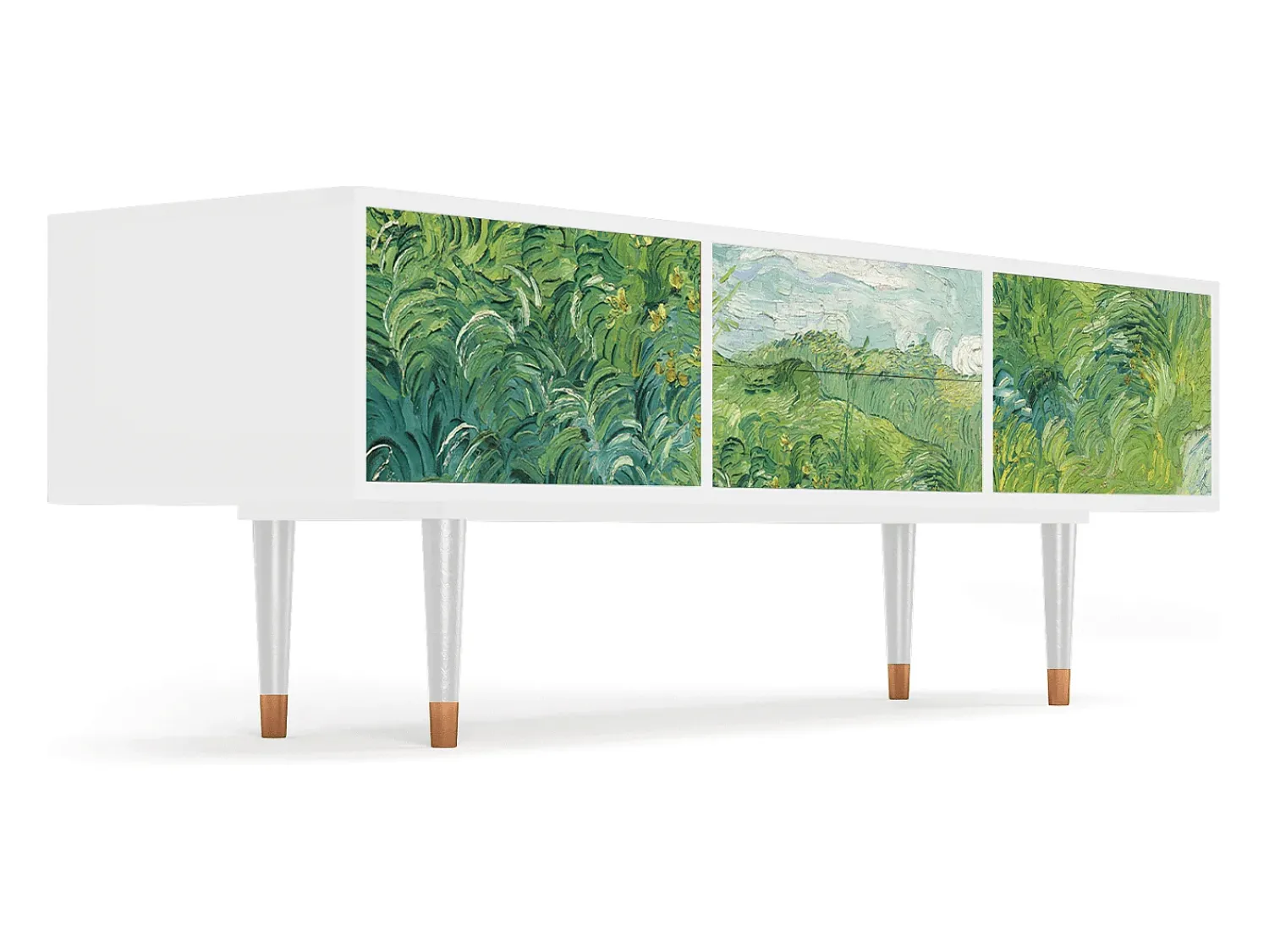 Móvel De Tv| Mueble de TV - 170х59х48 cm - T4 - Green Wheat Fields, Branco Bege