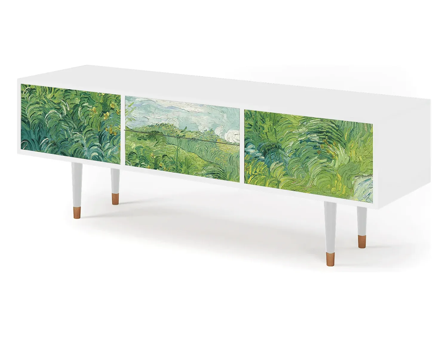 Móvel De Tv| Mueble de TV - 170х59х48 cm - T4 - Green Wheat Fields, Branco Bege