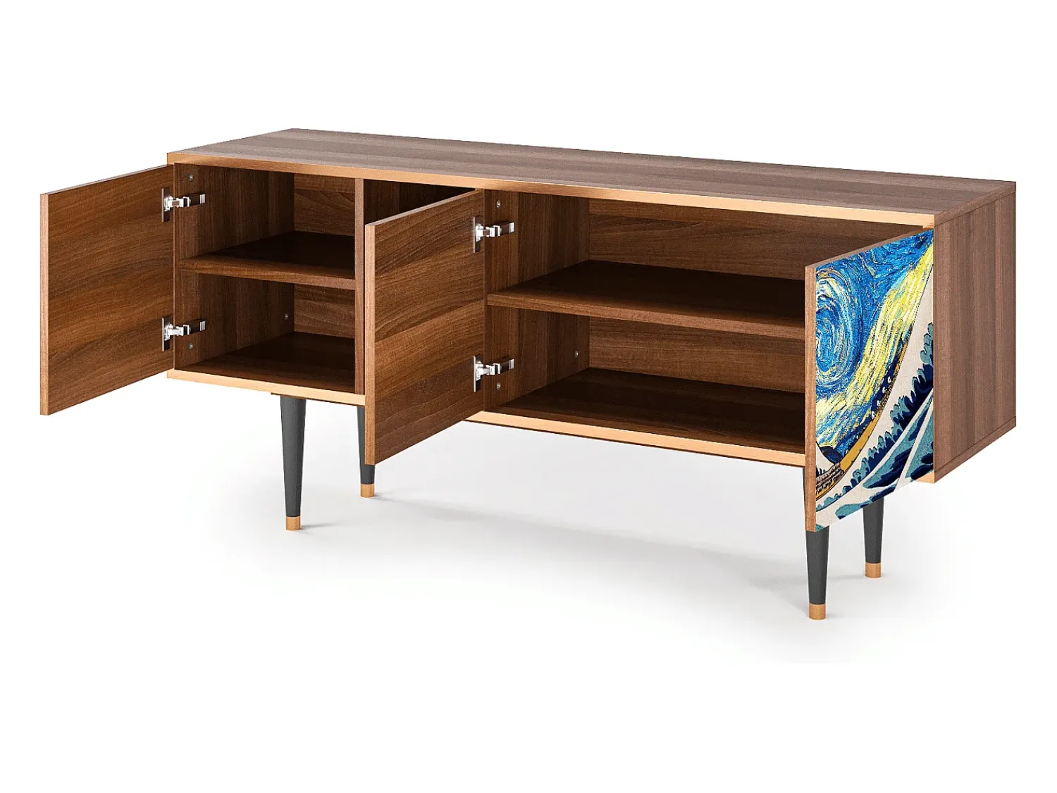 Mueble de TV - 150х69х41 cm - T5 - Great Wave, Nogueira^ Móvel De Tv