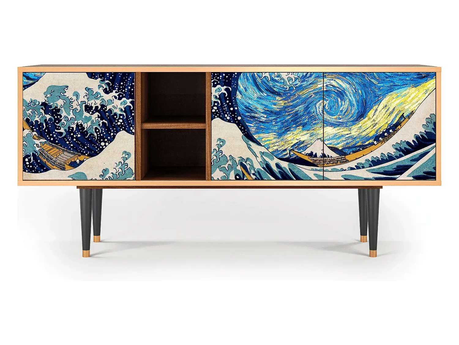Mueble de TV - 150х69х41 cm - T5 - Great Wave, Nogueira^ Móvel De Tv