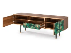 Mueble de TV - 170х59х41 cm - T6 - Green Flower, Nogueira^ Móvel De Tv