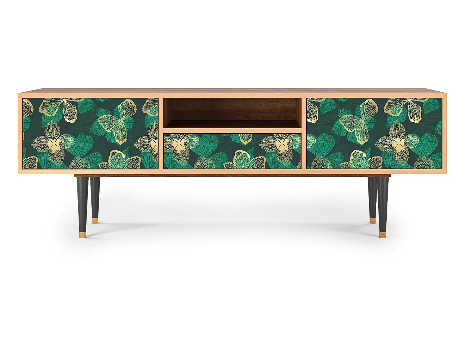 Mueble de TV - 170х59х41 cm - T6 - Green Flower, Nogueira^ Móvel De Tv