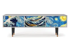 Móvel De Tv* Mueble de TV - 170х59х48 cm - T4 - Great Wave, Cinza Cinzento