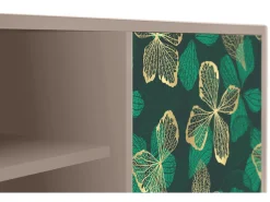 Móvel De Tv| Mueble de TV - 170х69х48 cm - T2 - Green Flower, Latte Bege