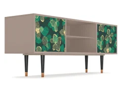 Móvel De Tv| Mueble de TV - 170х69х48 cm - T2 - Green Flower, Latte Bege