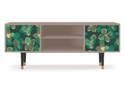 Móvel De Tv| Mueble de TV - 170х69х48 cm - T2 - Green Flower, Latte Bege