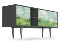 Mueble de TV - 150х69х41 cm - T5 - Green Wheat Fields, Antracite^ Móvel De Tv